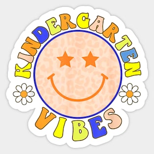 Kindergarten vibes back to School funny teacher student kids Sticker